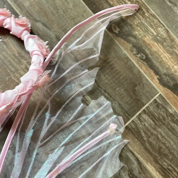 Pink Fairy Costume Set with Wings and Headband - Picture 4 of 9